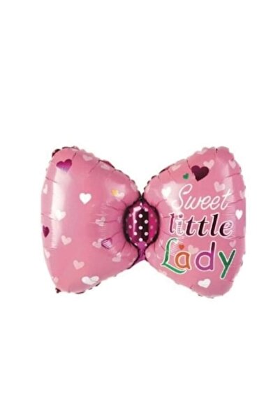 OEM Balon folie cu papion roz Sweet Little Lady 78x47 cm