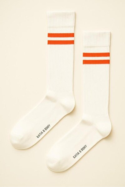 BONY SOCKS Unisex čarape sa prugama Sa deznom Sa rebrastim detaljima crvene