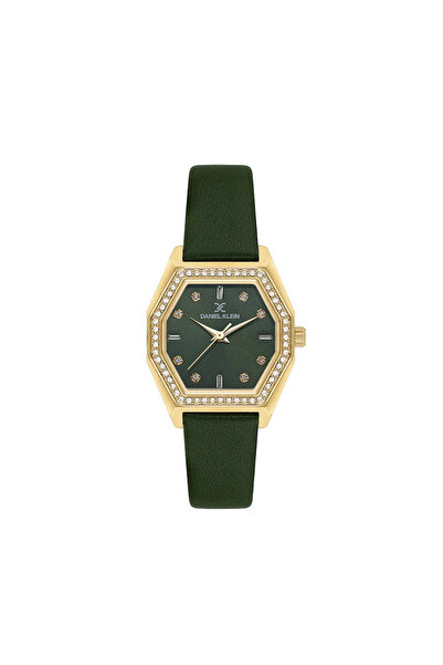 Daniel Klein Premium Green Leather Watch for Women DK.1.14114-4