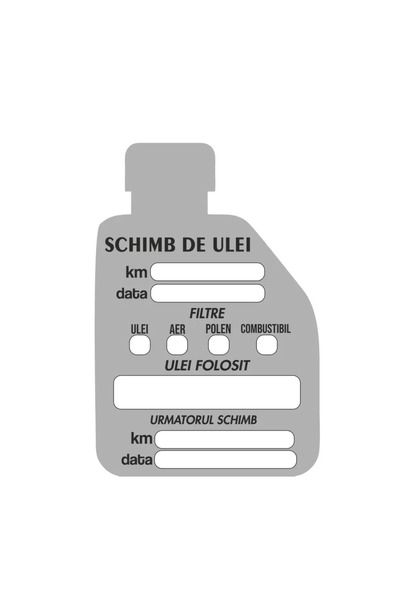 autostickere Etichete pentru schimbul de ulei - set de 100 de bucăți