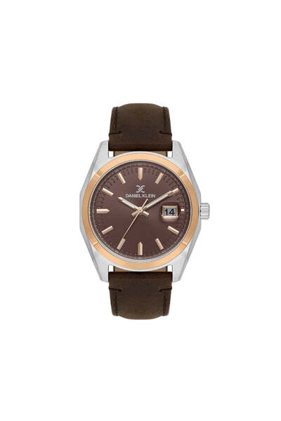 Daniel Klein Premium Dark Brown Leather Watch for Men DK.1.14138-5