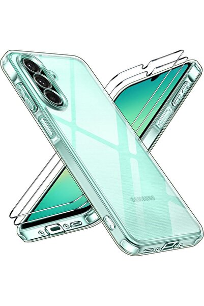 HYX جراب شفاف 3 في 1 لهاتف Samsung Galaxy A26 5G (6.7 بوصة، 2025) مع زجاج مقس...