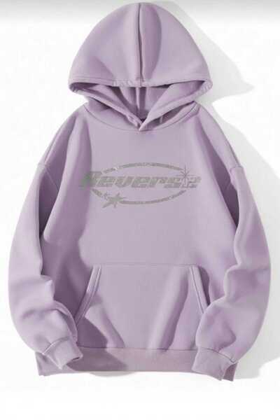 COHERENT Unisex Erkek/Kadın REVERSE Renkli TAŞ BASKILI Pamuklu Oversize Kapüş...