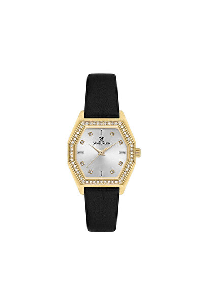 Daniel Klein Premium Black Leather Watch for Women DK.1.14114-2