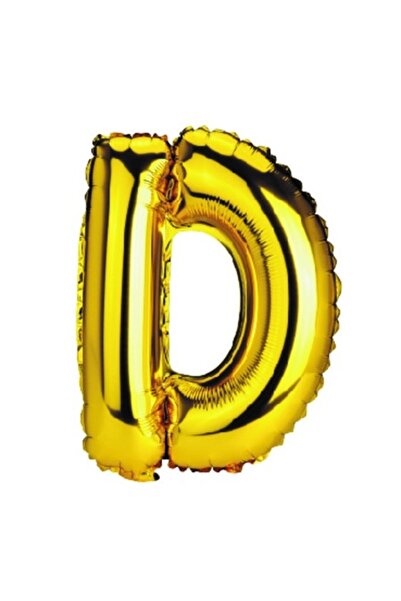 OEM Балон буква D, златен, 40 см