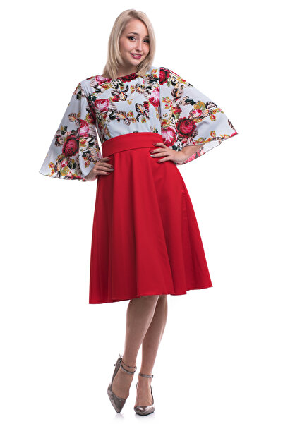 TINKA Fashion Floral print midi dress