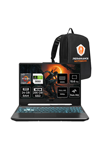 ASUS Tuf A15 R7-7445HS 24GB 256GB SSD RTX3050/4GB 144Hz FHD 15.6" FDOS Gaming...