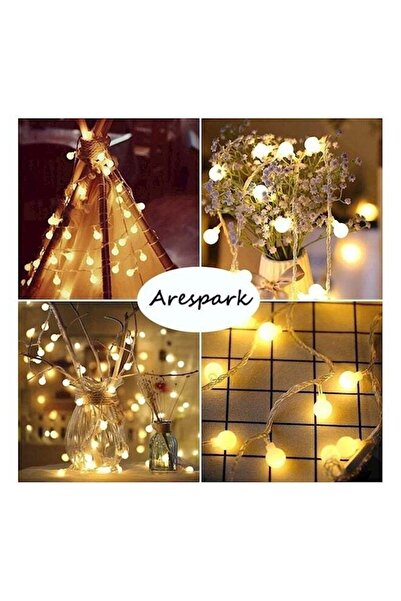 Generic 40 LED Battery Operated Garland Ball LED String Lights Yellow 6meter