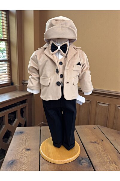 GabrielleBebe Beige Velvet Suit