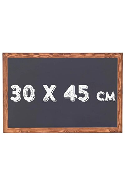 tuvalcim 30x45 cm Kara Tahta Ahşap Çerçeveli Tebeşir Yazı Tahtası