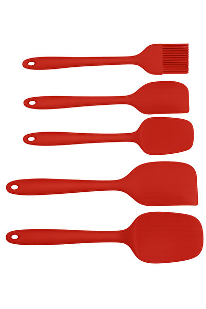 homvira 🖐️ 5-Piece Silicone Spatula & Basting Brush Set – Heat Resistant, Non-Stick, Serving Set 🍰 🍳