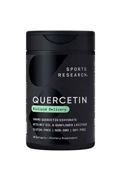 Sports Research كيرسيتين + زيت جوز الهند MCT و ليسيثين دوار الشمس 30 كبسولة ه...