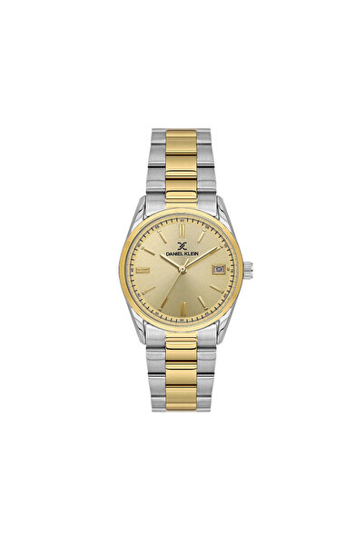 Daniel Klein Premium Silver and Gold Stainless Steel Watch for Women DK.6.141...