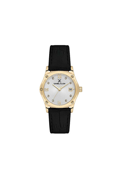 Daniel Klein Premium Black Leather Watch for Women DK.1.14270-2