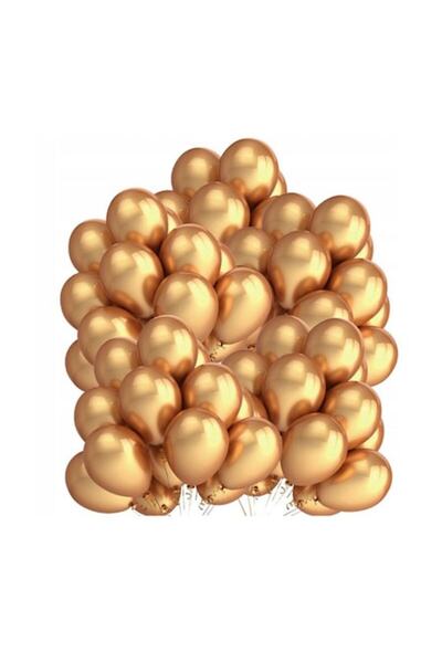 ZOLTA Set de 100 de baloane metalice, aurii, NM22J55
