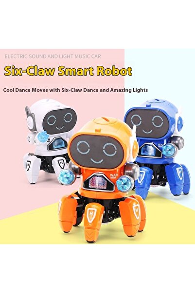zyteq Jucarie interactiva robot inteligent ZYTEQ®️ pentru copii, cu lumina LED si functie de dans, alb
