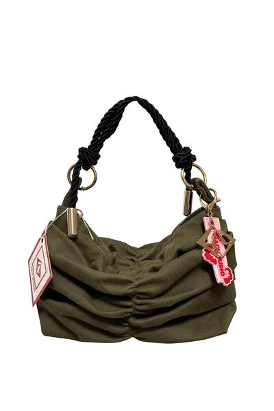 Y.M YÜZÜCÜ MARKETİ حقيبة كتف من هايي ستوديو - خضراء صغيرة (23 × 14 × 7 سم)