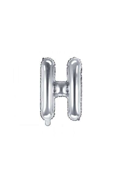 DECO Balon folie metalică, Litera H, Argintiu, 35 cm