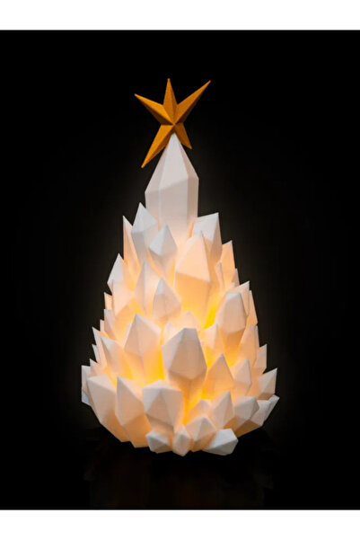Epic Crafting 3D Lamp "Christmas Tree" 19cm - LED light winter decoration, premium geometric design