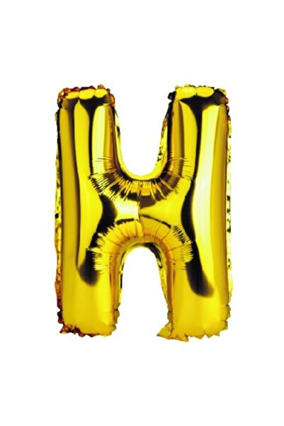 OEM Балон буква H, златен, 40 см