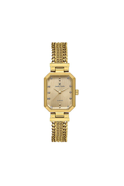 Daniel Klein ساعة نسائية فاخرة من الفولاذ المقاوم للصدأ مطلية بالذهب DK.1.141...