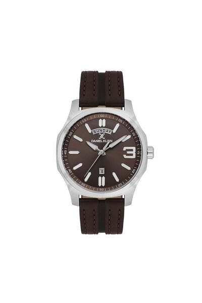 Daniel Klein Premium Dark Brown Leather Watch for Men DK.1.14141-3