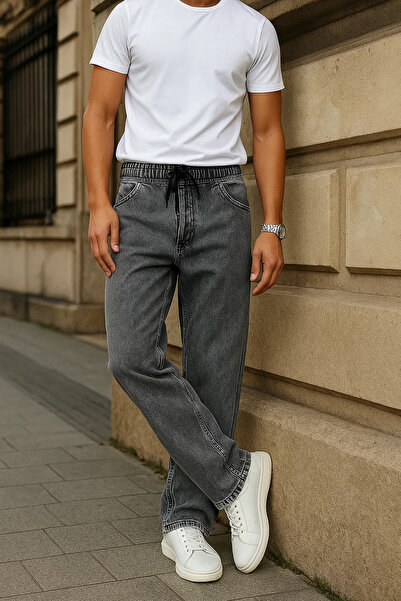 comstar Pantaloni largi gri pentru bărbați, confort premium zilnic