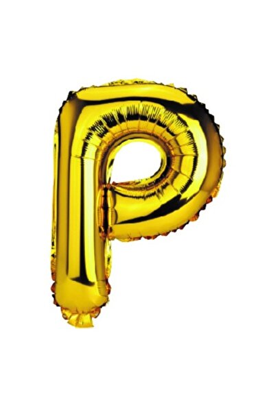 OEM Балон с буква P, златен, 40 см