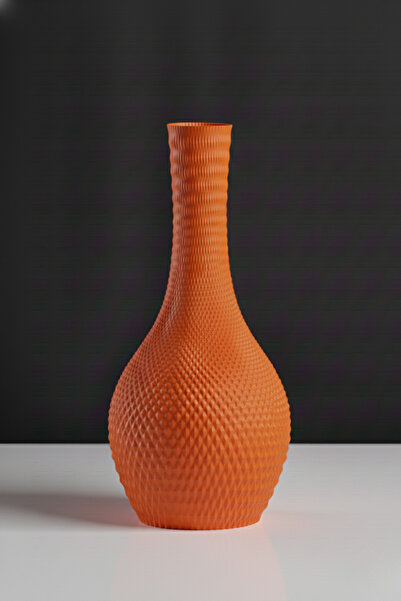 Smile3D Dekoratif Dokulu Vazo 20 cm 3d Ağır Baskı
