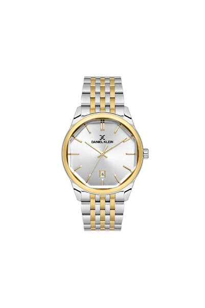 Daniel Klein Premium Silver and Gold Stainless Steel Watch for Men DK.1.14144-5