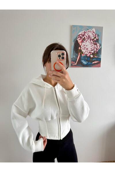 Aryesa butik korse detay fermuarlı hırka