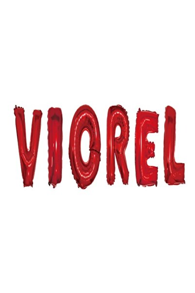 OEM Set baloane cu numele „Viorel”, roșii, 40 cm