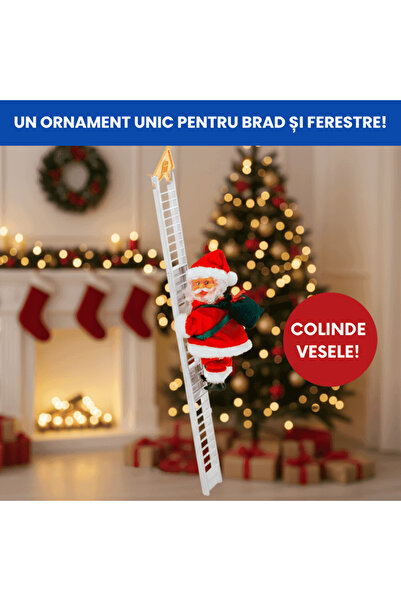 OferteTop Santa Claus Climbing the Ladder and Singing Carols Ornament