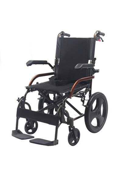 MEDİKALCİM Comfort Plus GK863LABJ-12 Jet Black Transfer Alüminyum Tekerlekli Sandalye