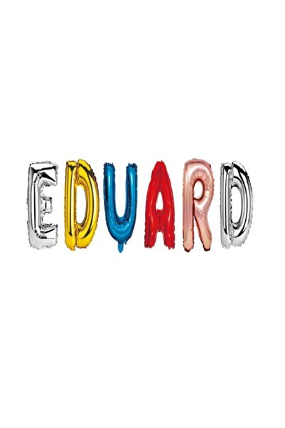 OEM Set baloane cu numele „Eduard”, multicolore, 40 cm