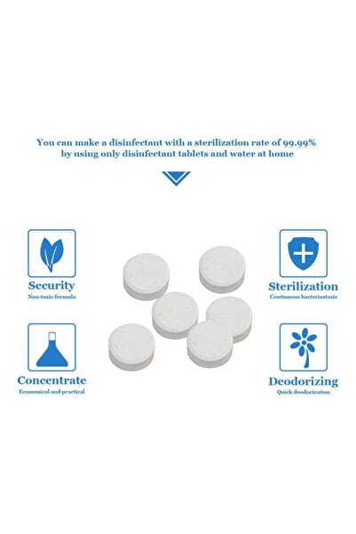Generic 200 piece Multifunction Instant Disinfection Chlorine Tablets 12x12x12cm