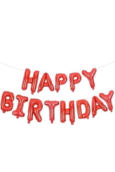 OEM Σετ μπαλονιών από αλουμινόχαρτο, «Happy Birthday», κόκκινο, 40 cm