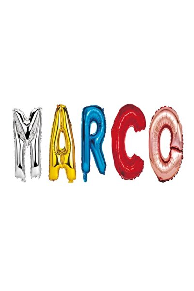 OEM Set baloane cu nume Marco, multicolore, 40 cm