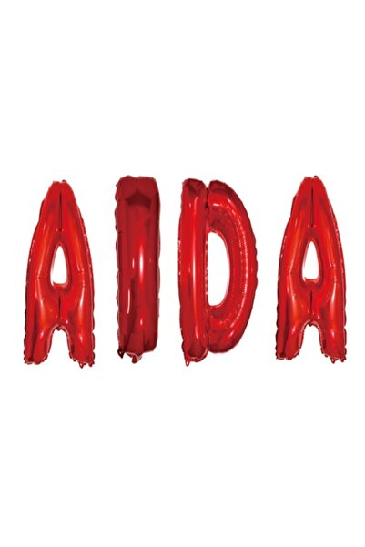 OEM Aida Name Letter Balloon Set, Red, 40 cm