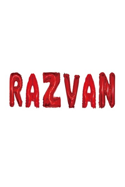 OEM Balloon set with the name Razvan, Red, 40 cm