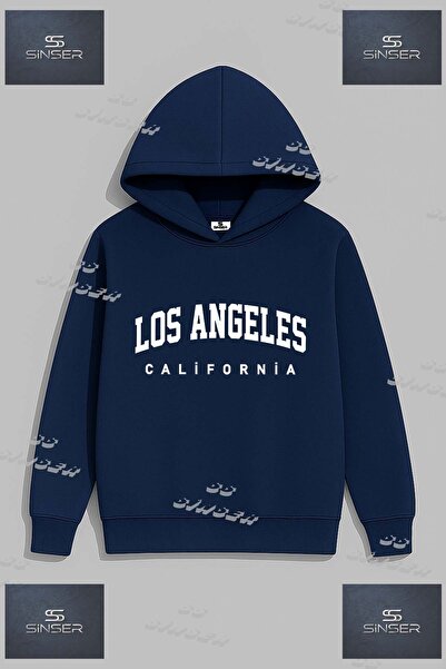 SS SİNSER Φούτερ Unisex  "ΛΕΥΚΟ " με στάμπα  "ΛΟΣ ΑΝΤΖΕΛΕΣ "