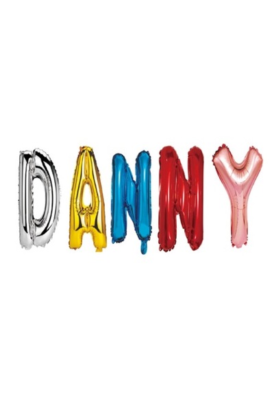 OEM Σετ μπαλονιών με το όνομα «Danny», πολύχρωμα, 40 cm