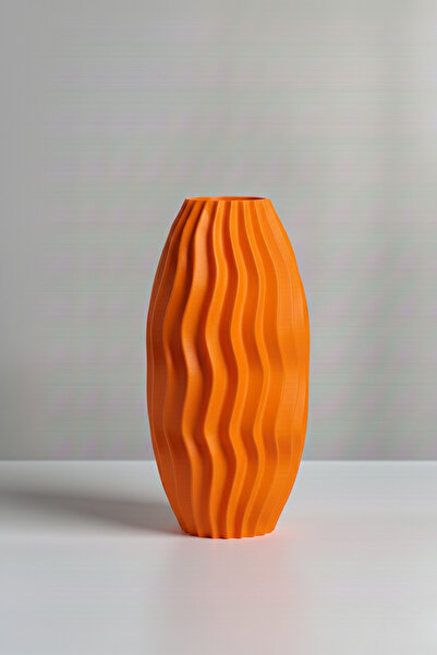 Smile3D Dekoratif Dokulu Vazo 20 cm 3d Ağır Baskı