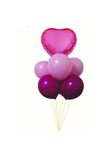 OEM Heart balloon set, 7 pcs, 90 cm