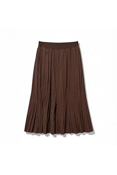 DLC Tekstil Below-The-Knee Pleated Chiffon Skirt
