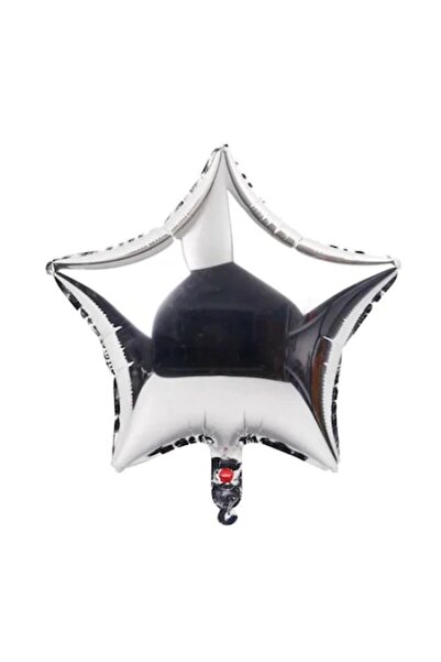 OEM Star foil balloon, 45 cm diameter, silver