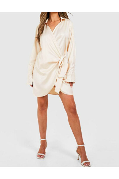 BOOHOO Short dress, Cream