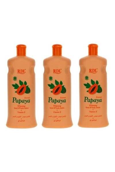 RDL لوشن تبييض اليدين والجسم بخلاصة البابايا، 3 قطع، 600 مل