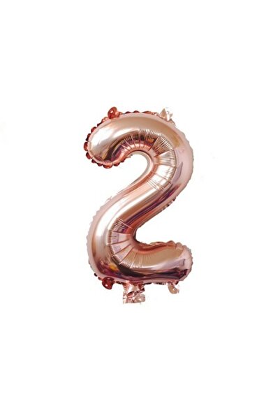 OEM Balon folie, numărul 2, culoare roz-auriu, 105 cm, 1 buc.