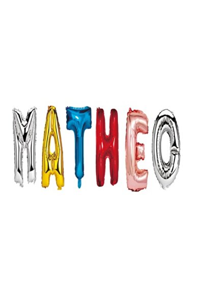 OEM Set baloane cu numele Matheo, multicolore, 40 cm